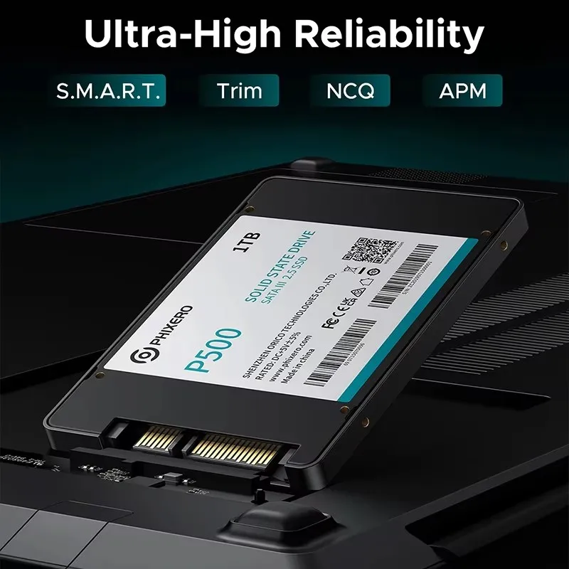 PHIXERO 2.5 SATA SSD 1TB Internal Hard Drive