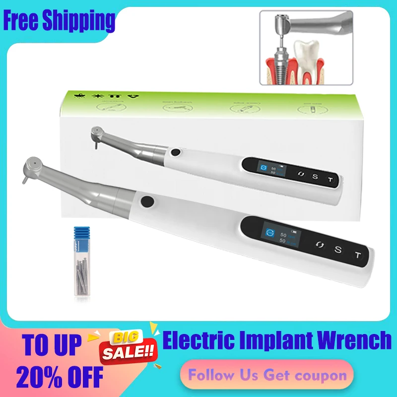 Dental Equipment Electric Implant Torque Wrench Wireless Driver Screw Handpiece 360° Rotated 16Pcs Screws Dentistry Repair Tools