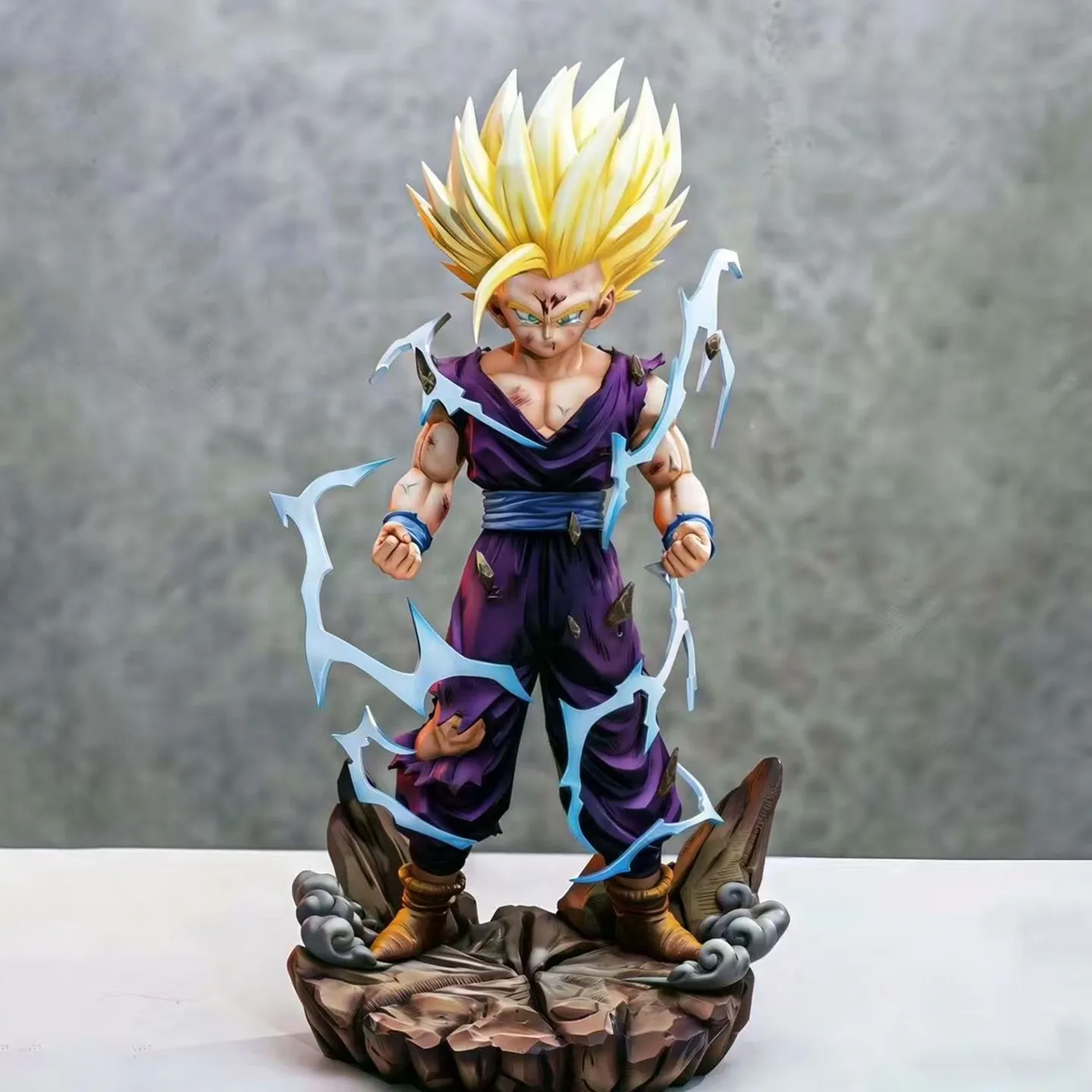 

28CM Dragon Ball SSJ2 Gohan Anime Figures Son Gohan Figure Super Saiyan 2 Heads PVC Statue Room Collection Model Toys Gifts
