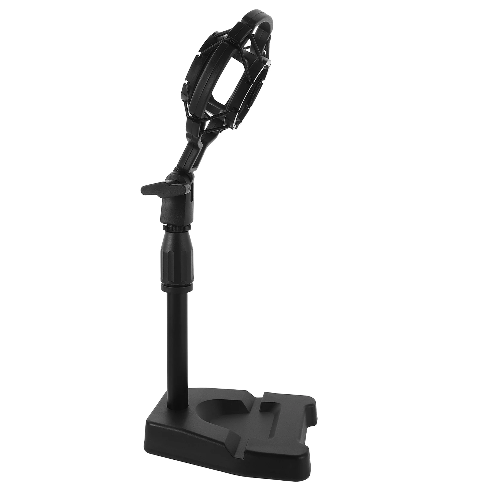 

Adjustable Desktop Microphone Stand 360° Rotating Shockproof Mic Holder Plastic Shock Mount Home Performance Mic