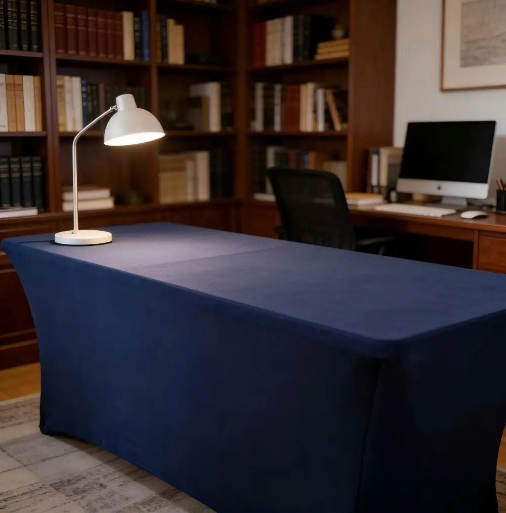Retângulo Spandex Table Cover, Wedding Table Cloth, Hotel Banquet, Birthday Party, Show Meeting Room Decoration