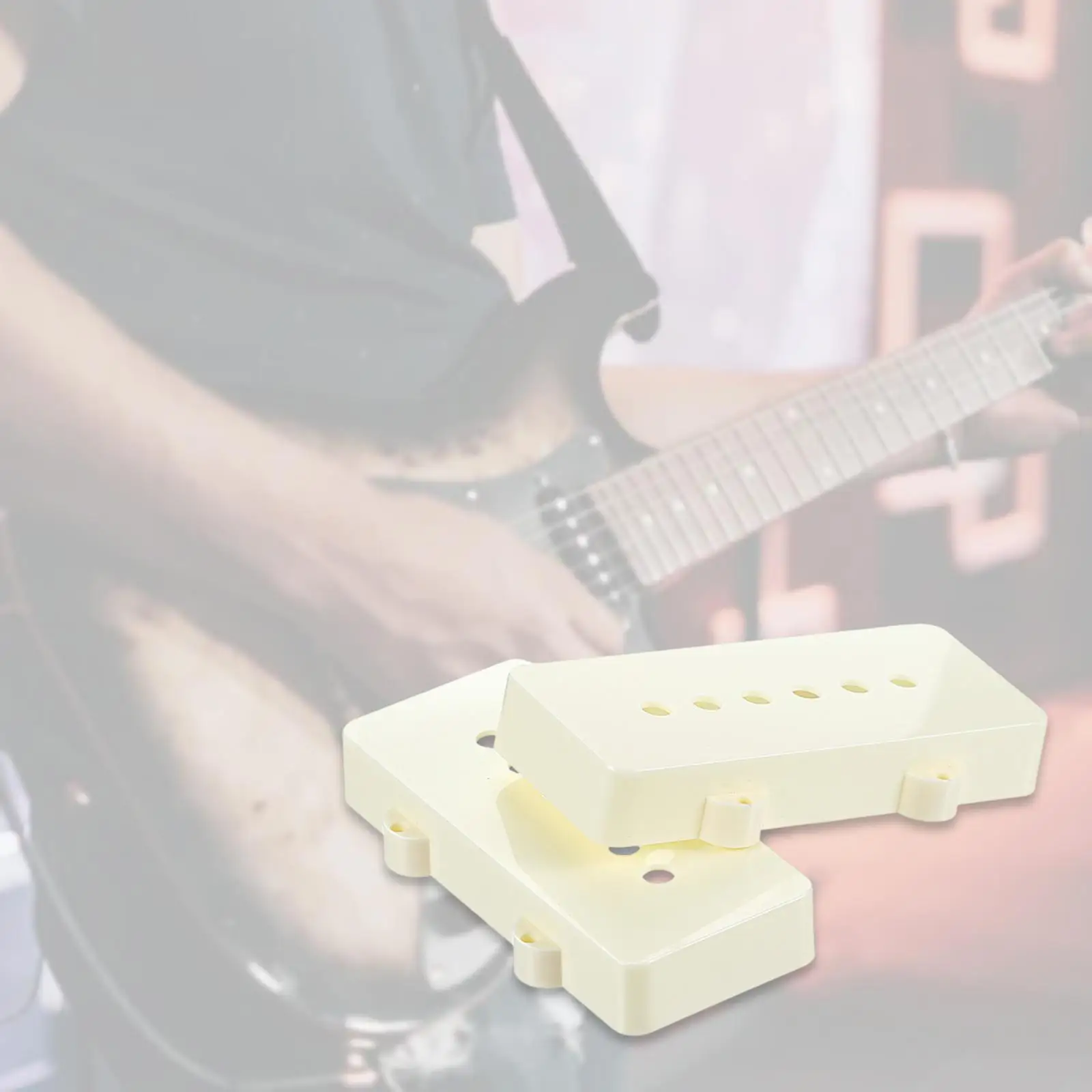 2 Pieces Guitar Pickup Covers Decorative Musical Instrument Accessory Guitar Parts for Show Live Performance Studio Practice