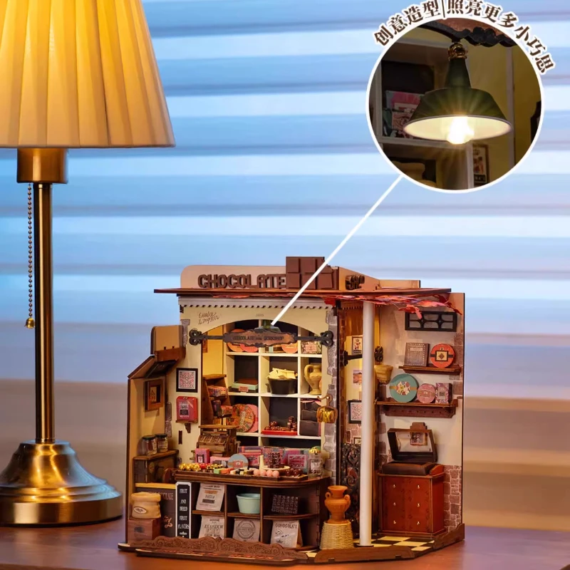 ROBOTIME 3D Wooden Dollhouse Kit Is A Unique Gift for Home Decoration DIY Decoration and Challenging Micro-house Craftsmanship