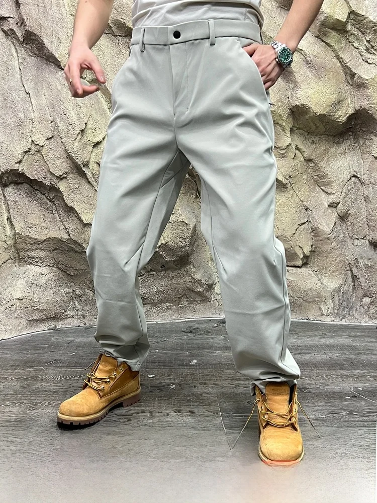 

Мужские шерстяные брюки на подкладке Fce, водонепроницаемые повседневные прямые брюки с 3D пошивкой, осень-зима, альпинизм на открытом воздухе