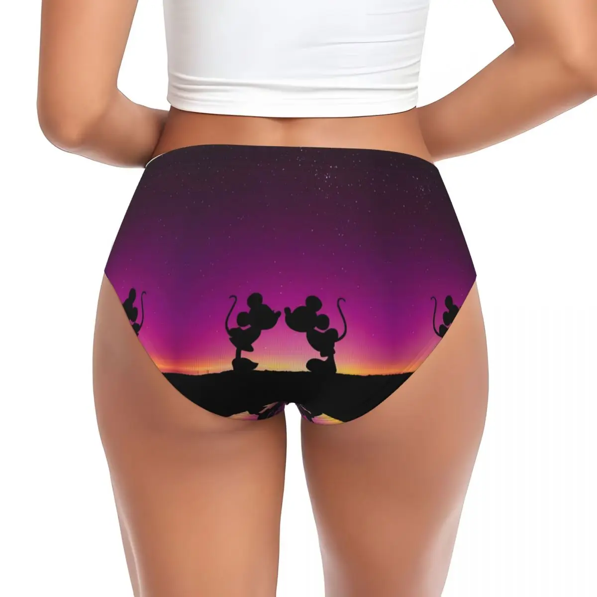 Biancheria intima da donna personalizzata Minnie Anime Cartoon Animation Kiss Mutandine Comfort Hot Briefs