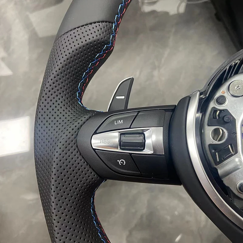 M Sport Steering Wheel for BMW Flat Bottom F20 F22 F15 F21 F25 F30 F31 F34 F10 F01 F12 E70 E71 E90 Interior Modify Leather M3 M5 view 4