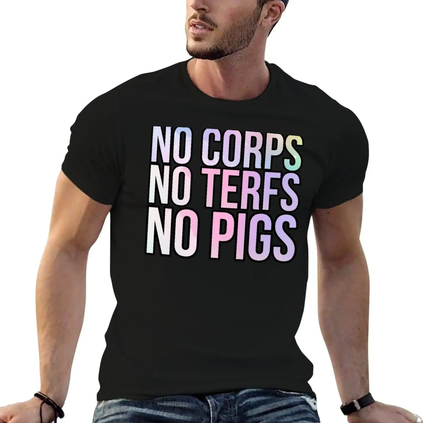 

no personalised casual t man corps vintage shirt shirt graphic T-Shirt t man for shirts t TERFS no No pigs