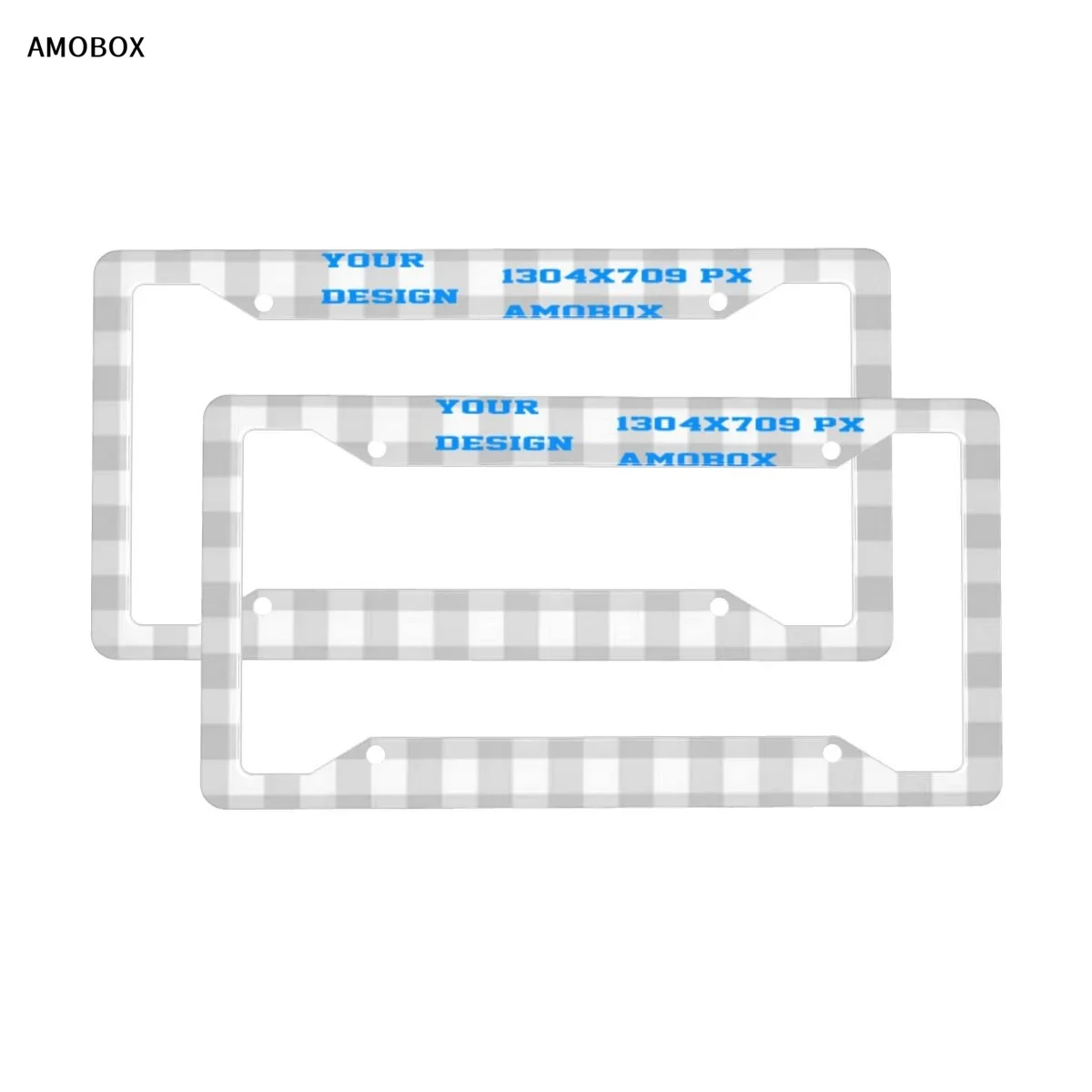 AMOBOX-License Plate Frame Blanks, Aluminum Holder, Universal Car Frame, DIY Picture, Automotive Tag Frame