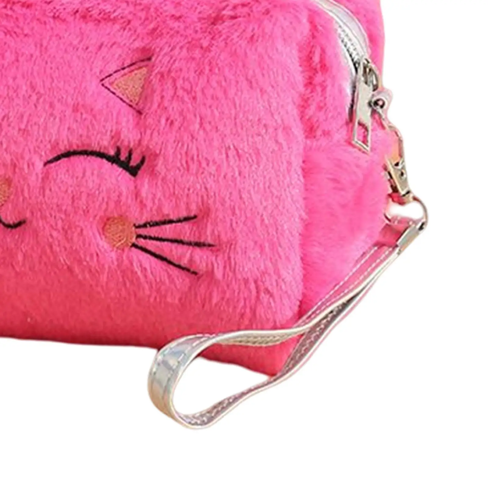 Lovely Plush Cosmetic Bag for Organizing Valentines Day Gifts Brush Organizer Travel Portable Toiletry Bag Makeup Organizer Bag image 5