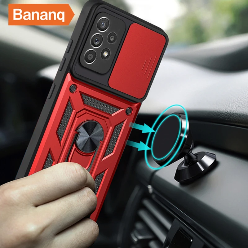 

Bananq Shockproof Magnetic Armor Case for VIVO Y11 Y12 Y15 Y17 Y91 Y93 Y95 Y20 Y21 Y30 Y33S V21E Lens Protection Cover