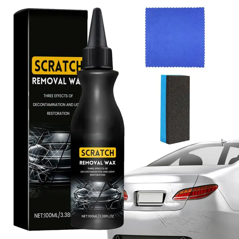 

Scratch Removal Wax Car Scratch Remover Kit With Non-dust Cloth & Sponge 100ml Scratch Repair Wax Car Polish Scratch Care For