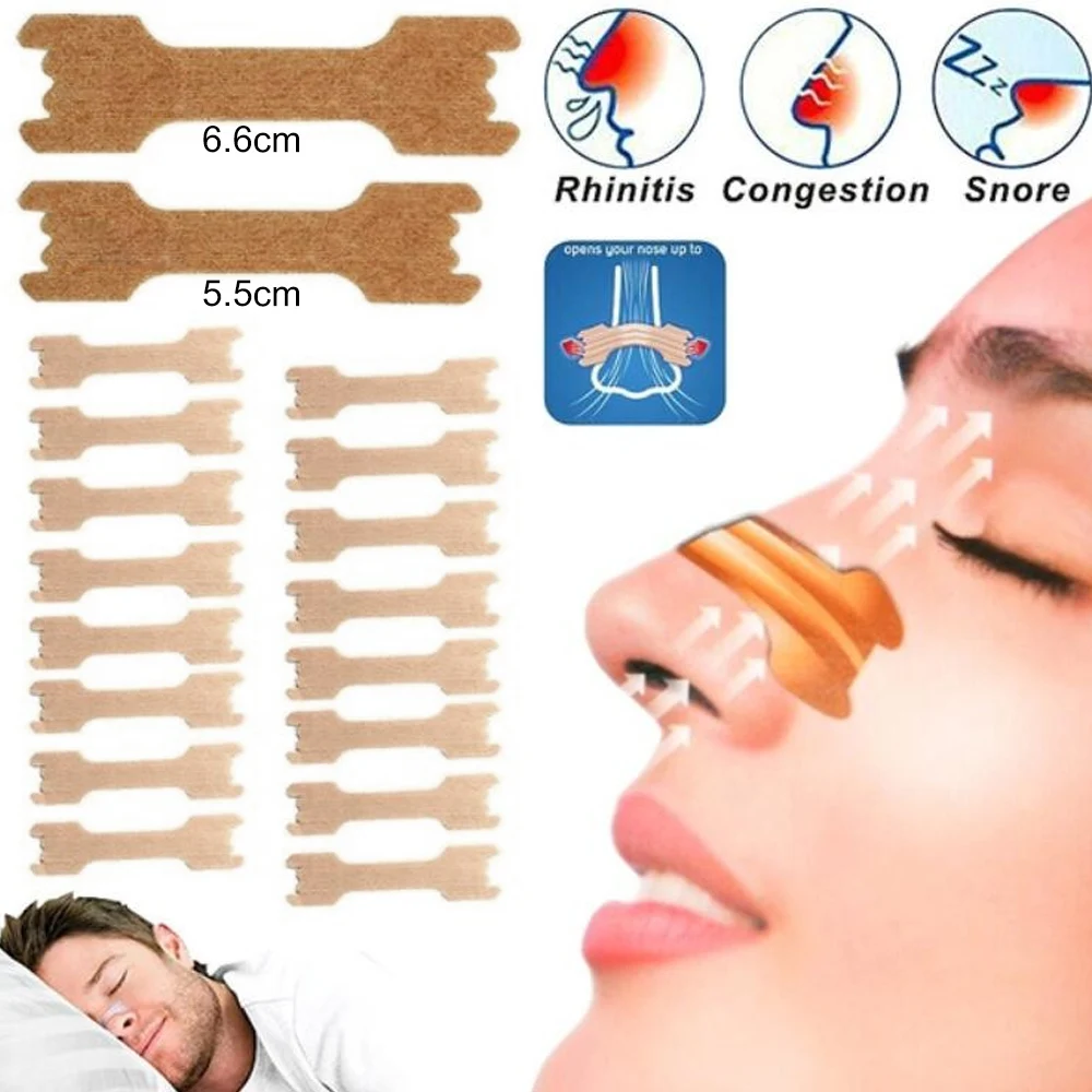 50pcs/set Extra-Strength Nasal Breathing Strips Clear Works Instantly,Nasal Congestion Relief, Stops Snoring,Cold & Allergy