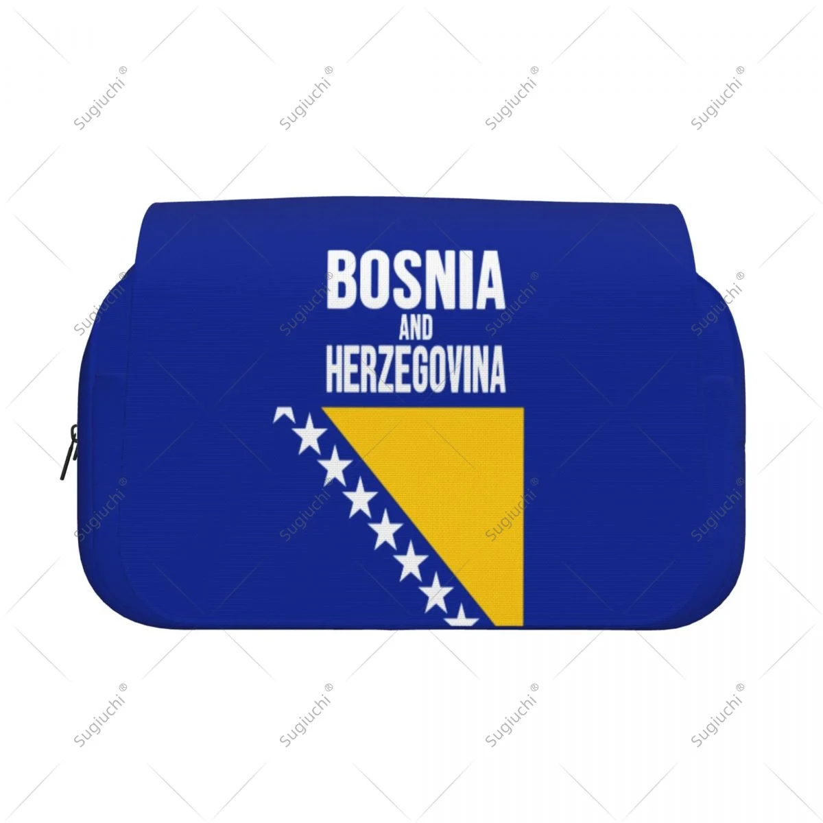 Pencil Case Scissors Bags 3D Bosnia And Herzegovina Flag Double-layer Oxford Cloth Stationery Storage Pen Box Case