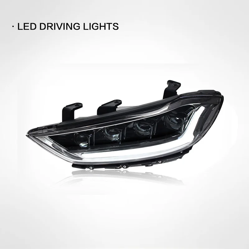 Car Styling Head Lamp For Hyundai Elantra Headlight Projector Lens 2016-2020 Dynamic Signal Drl Automotive Accessories