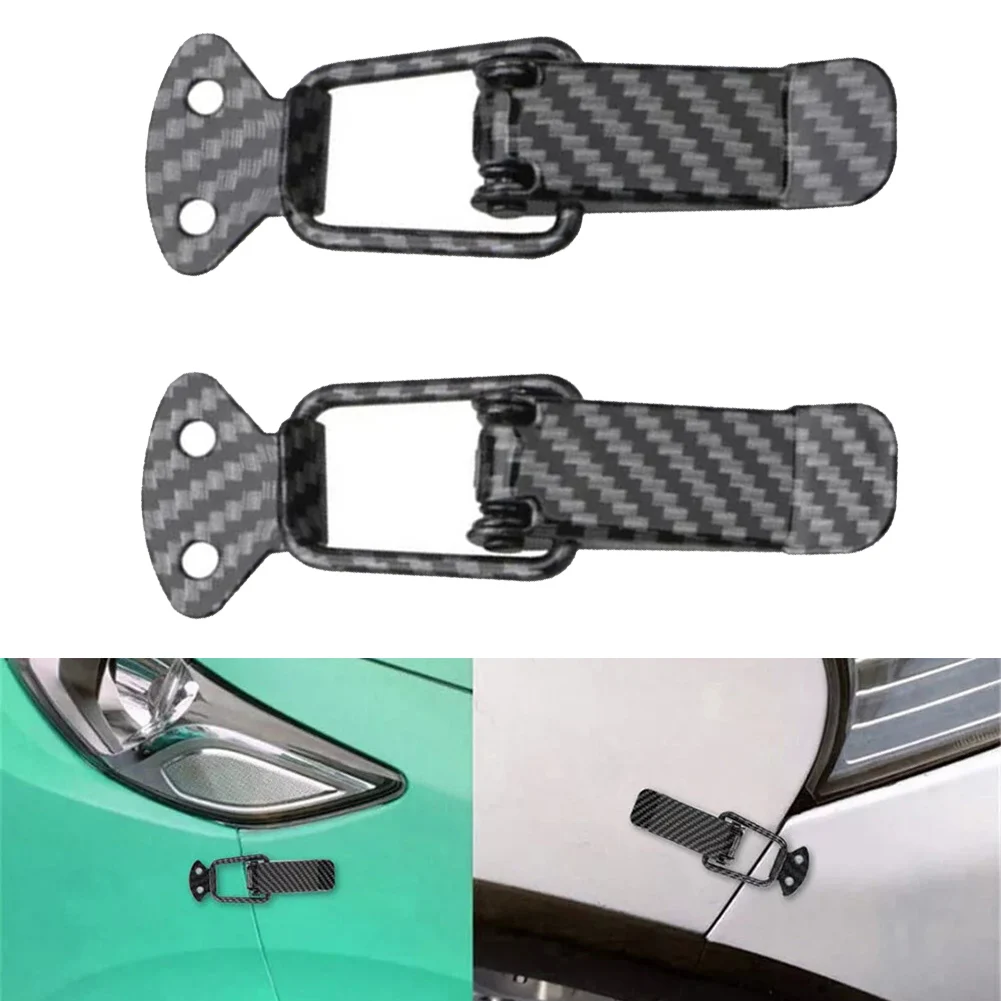 2Pcs Fastener Clip Alloy Mount Hood Pin Bonnet Lock Kit Tunning Lock Kit Down Hood Lock Latch Pins Universal Cars Accessaries