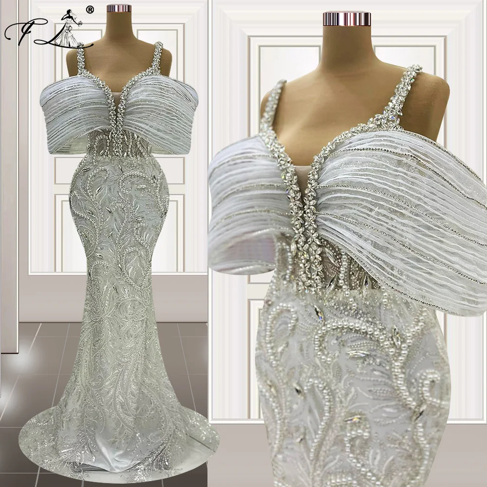 

White Sexy Mermaid Celebrity Dresses 2025 Dubai Wedding Party Dress Evening Gown Customized Vestidos De Fiesta