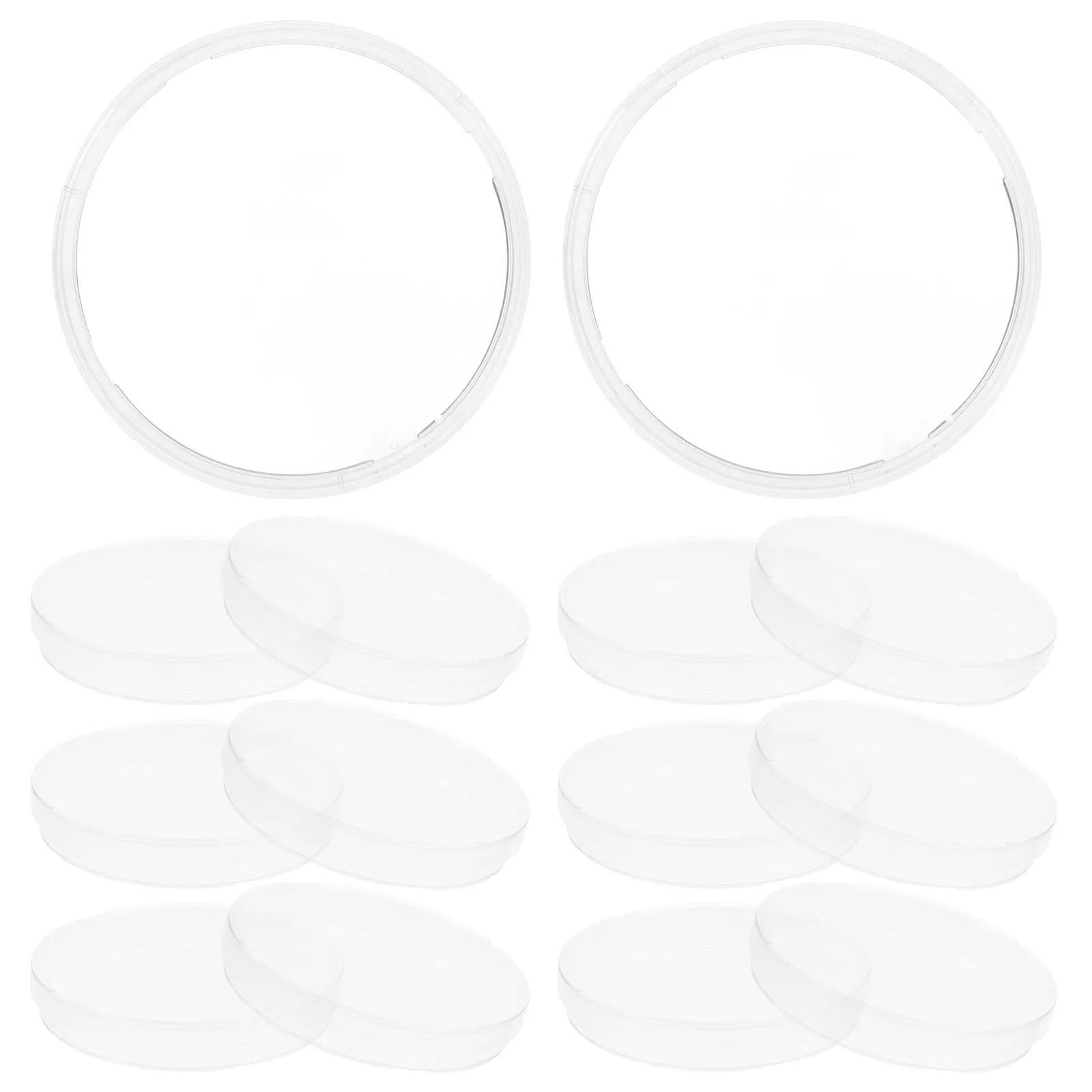 

20 Pcs Laboratory Petri Plates Empty Dish with Lid Chemistry Dishes Supplies Cell Culture