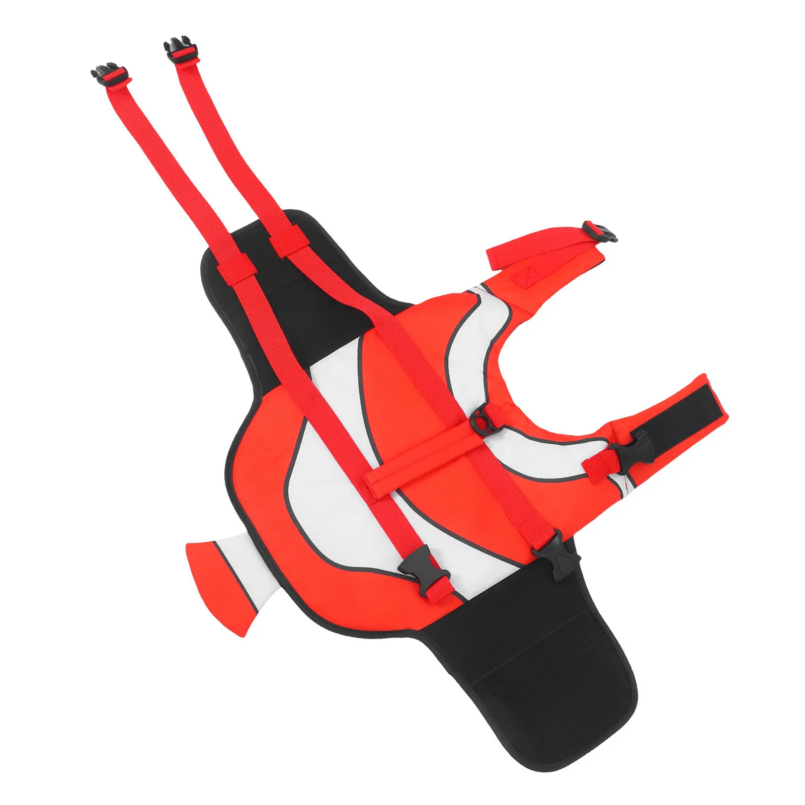 

Красный жилет для плавания для домашних животных, размер M, в стиле рыбы-клоуна, с высокой плавучестью, ручкой и быстросъемной пряжкой, комфортная посадка