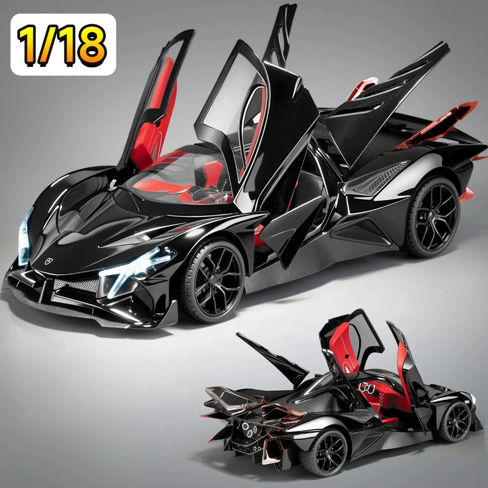 1:18 أبولو EVO 918 مارتيني سبيكة السوبر نموذج سيارة دييكاست لعبة مع ضوء الصوت التراجع الأبواب فتح سيارات مصغرة الأصدقاء هدية