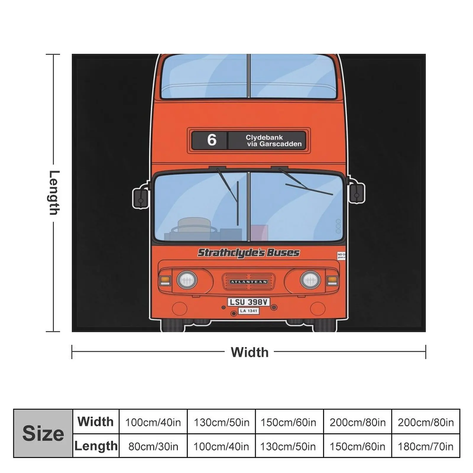 Strathclydes Buses Leyland Atlantean LA1341 Throw Blanket Tourist Blankets For Sofas heavy to sleep Blankets