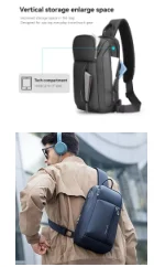 Mark Ryden Chest bag  Multifunctional  men's crossbody bag large capacity casual small backpack
