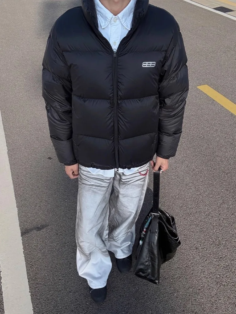 

Мужская хлопковая куртка с воротником-стойкой Thiened American High Street, зимняя теплая верхняя одежда, простой дизайн, модный бренд
