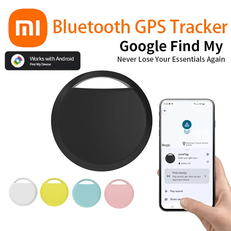 

XIAOMI Bluetooth GPS трекер глобальное устройство слежения работает с приложением Google Find My Key Finder Смарт-тег для домашних животных для всех телефонов Android