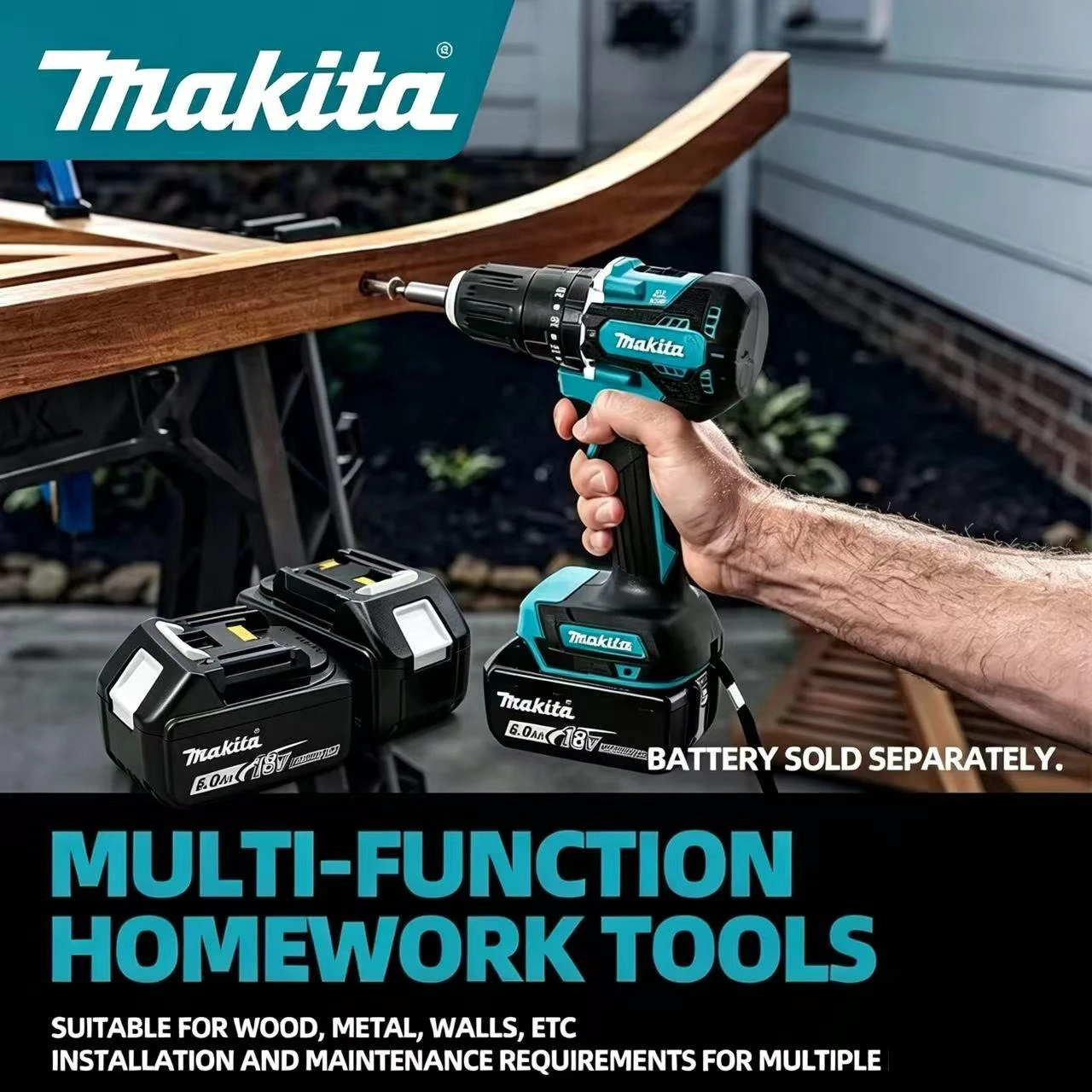 

Makita DDF487 18V Brushless Cordless Drill, Lightweight Body and Strong Power Widely Matched Makita 5Ah,6Ah9Ah Lithium Batteries