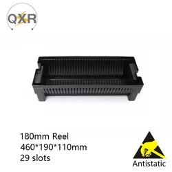 Q-RT2 ESD SMD SMT Reel Storage Rack for 180mm Disk 29 Slots Antistatic Plastic SMT Coil Holder SMD Organizer