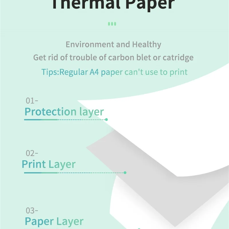 Official A4 Thermal Paper for Professional Use High Quality Paper for Our Work or Study Printer Not Included Protect Environment