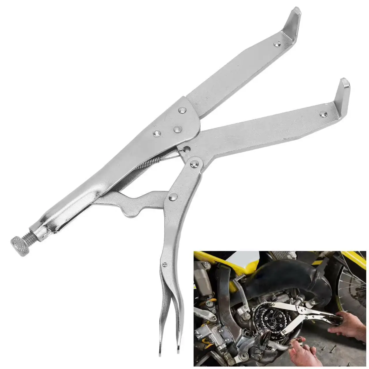 Universal Motorcycle Tools Clutch Holding Tool Motorcycle Motorbike Clutch Hub Basket Flywheel Holder Wrench Repair Removal