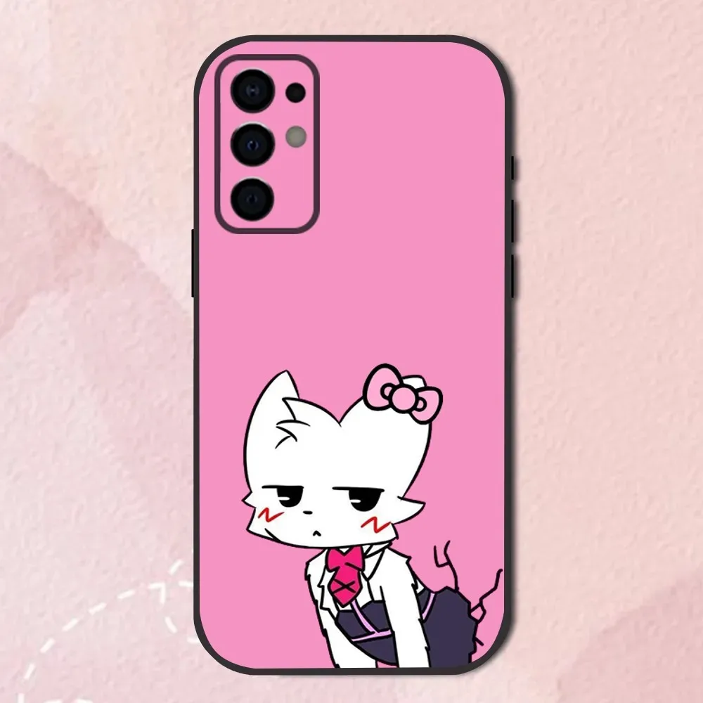 B-Boykisser Cat Cute Phone Case For Samsung S24,S21,S22,S23,S30,Ultra,S20,Plus,Fe,Lite,Note,10,9,5G Black Soft Shell