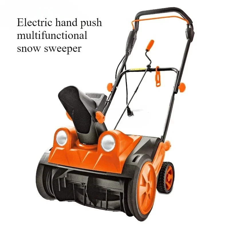 Electric Manual Push Snow Thrower Small School Road Household Snow Sweeper Road Greenhouse Snow Removal