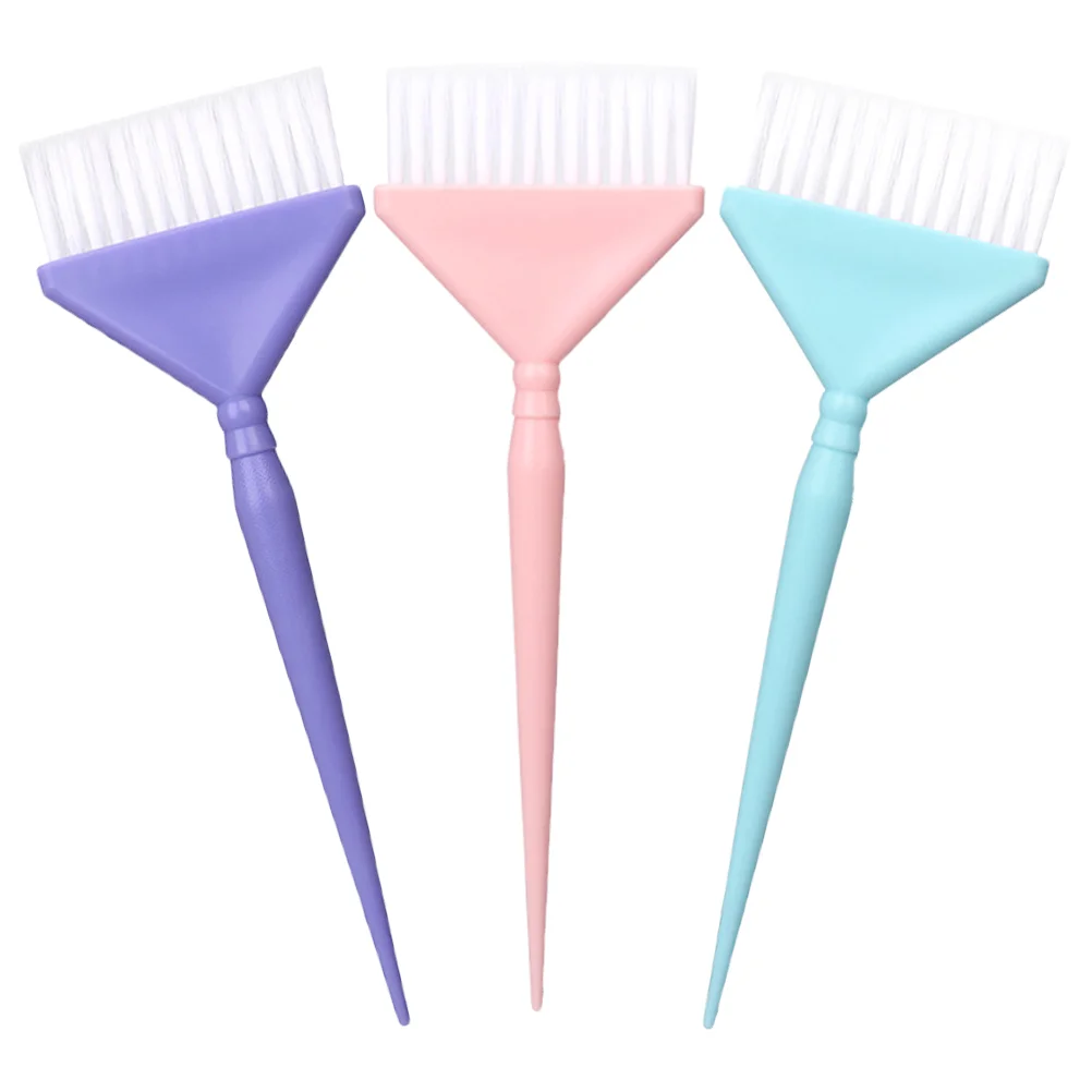 

3 Pcs Coloring Brush Set Soft Dye Applicator Root Comb Hair Dye Kit Hair Supplies Salon Tools Highlight Comb Bleaching Kit