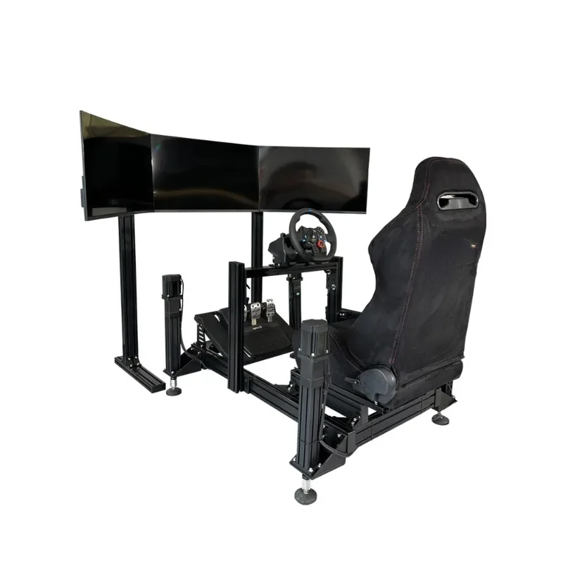 Assento Dinâmico de Quatro Eixos G-Force Conjunto Completo, Simulador de Feedback de Corrida, Volante, Simulação de Sentidos Corporais, Condução Armazém