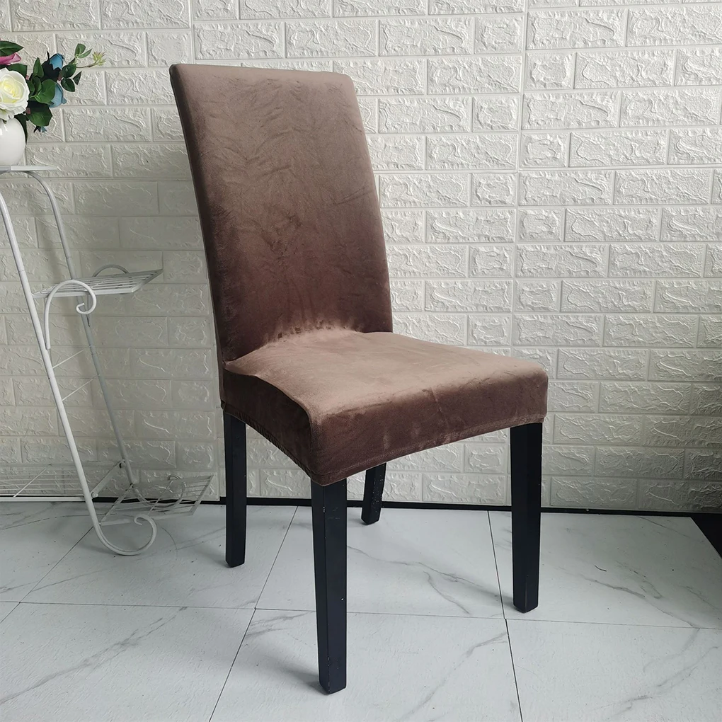 2x High-end Texture Dining Chair Cover - Exquisite Craft Elastic Belt Wear-resistant Chair Covers