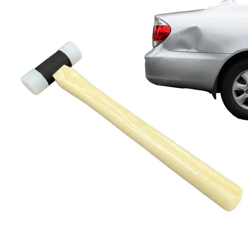 

Auto Dent Repair Hammer Dent Nylon Hammer Dent Removing Nylon Hammer Car Dent Repair Tool Lightweight Soft With Wood Handle