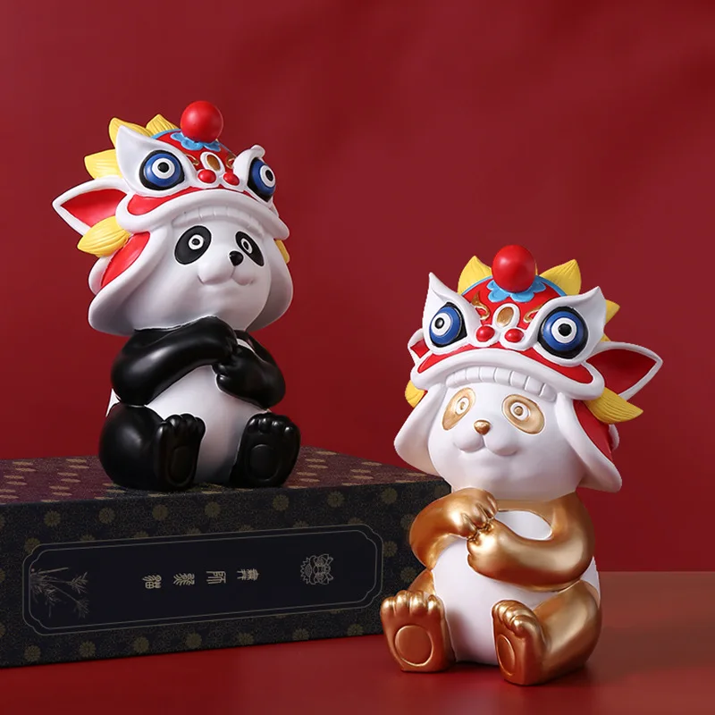 

Lion and Panda Living Room Arts and Crafts Decorations Home Living Room Wine Cabinet TV Cabinet Decorations