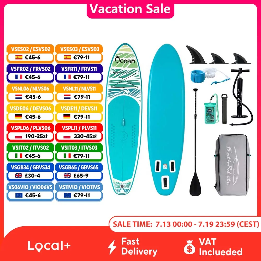 FunWater Stand Up Paddle Board Large Size 335×85×15CM Inflatable Paddling Board Surfboard Surf Sup Board Non-Slip  Paddle Board