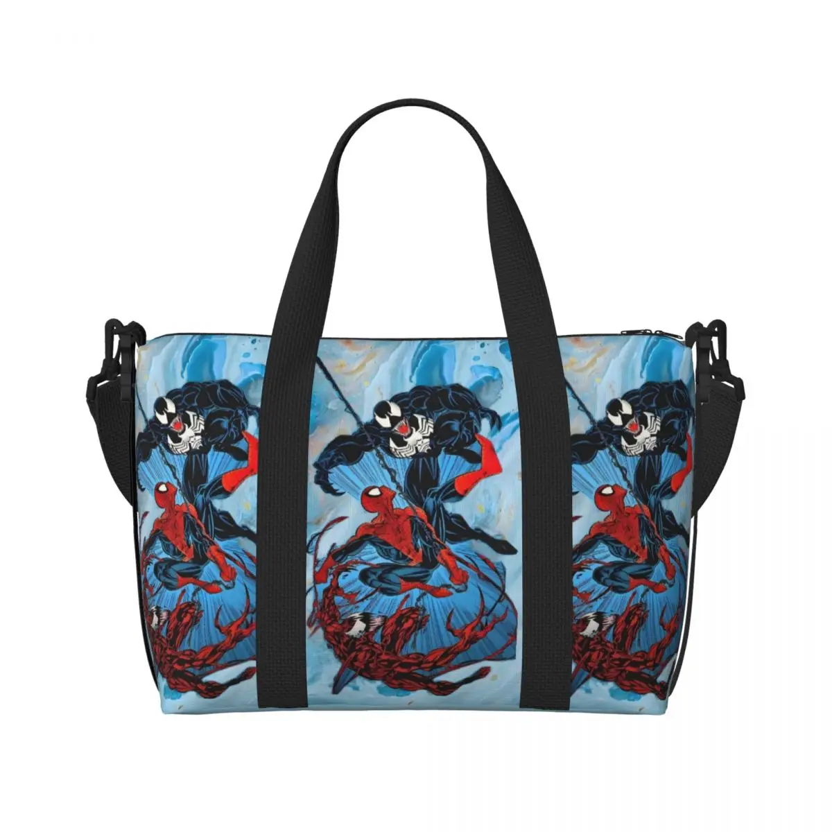 

Изготовленная на заказ сумка Venom для покупок, женская большая вместительная агрессивная спортивная пляжная дорожная сумка