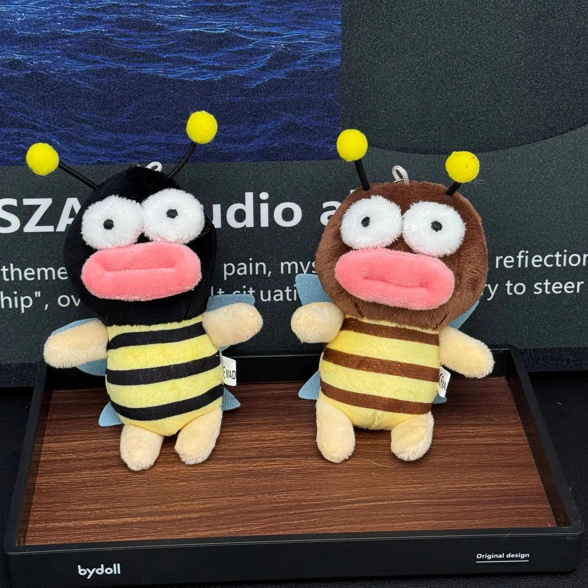 

Creative and Cute Sausage Mouth Adorable Bee Pendant Cute and Funny Doll Backpack Doll Creative Keychain Small Pendant Gift