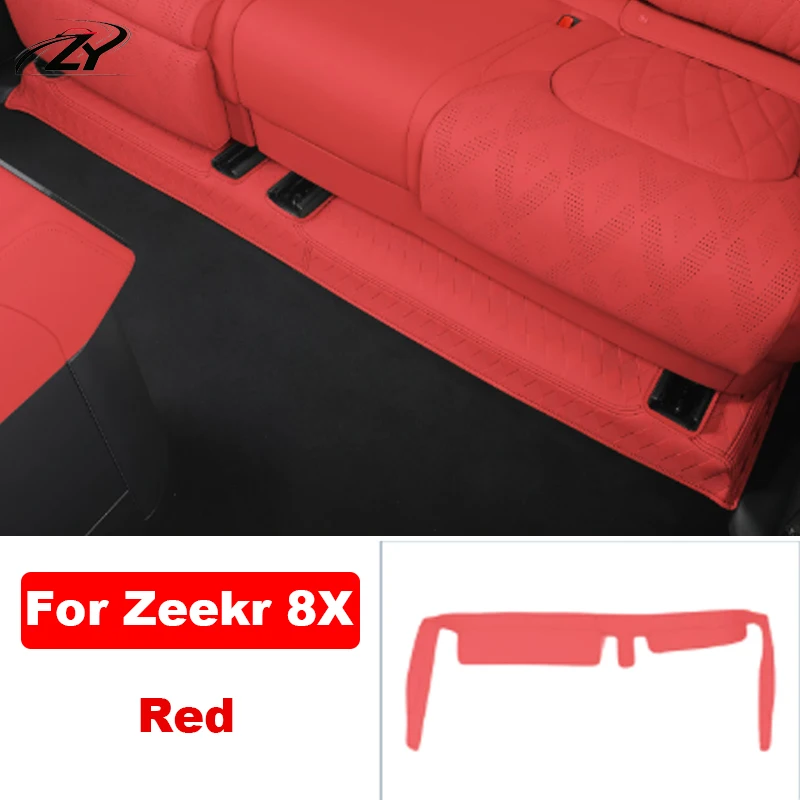 For Zeekr 8X 2026 2027 Car Under Second-row Seats Anti-kick Pad Cover Seat PU Leather Protection Accessories