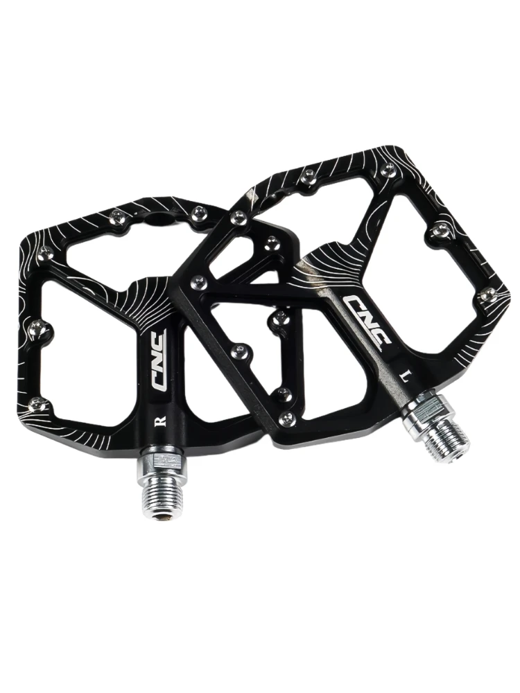 AliExpress chooee CNC Machined Mountain Bike Pedals - Non-Slip Flat Platform Pedals with Sealed Bearings For MTB BMX City Bicycle - Black