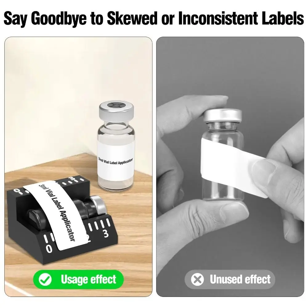 3ml/10ml Vial Label Applicator Easy Alignment Precise Application Sticker Alignment Tool Reusable Time-Saving Labeling Tools