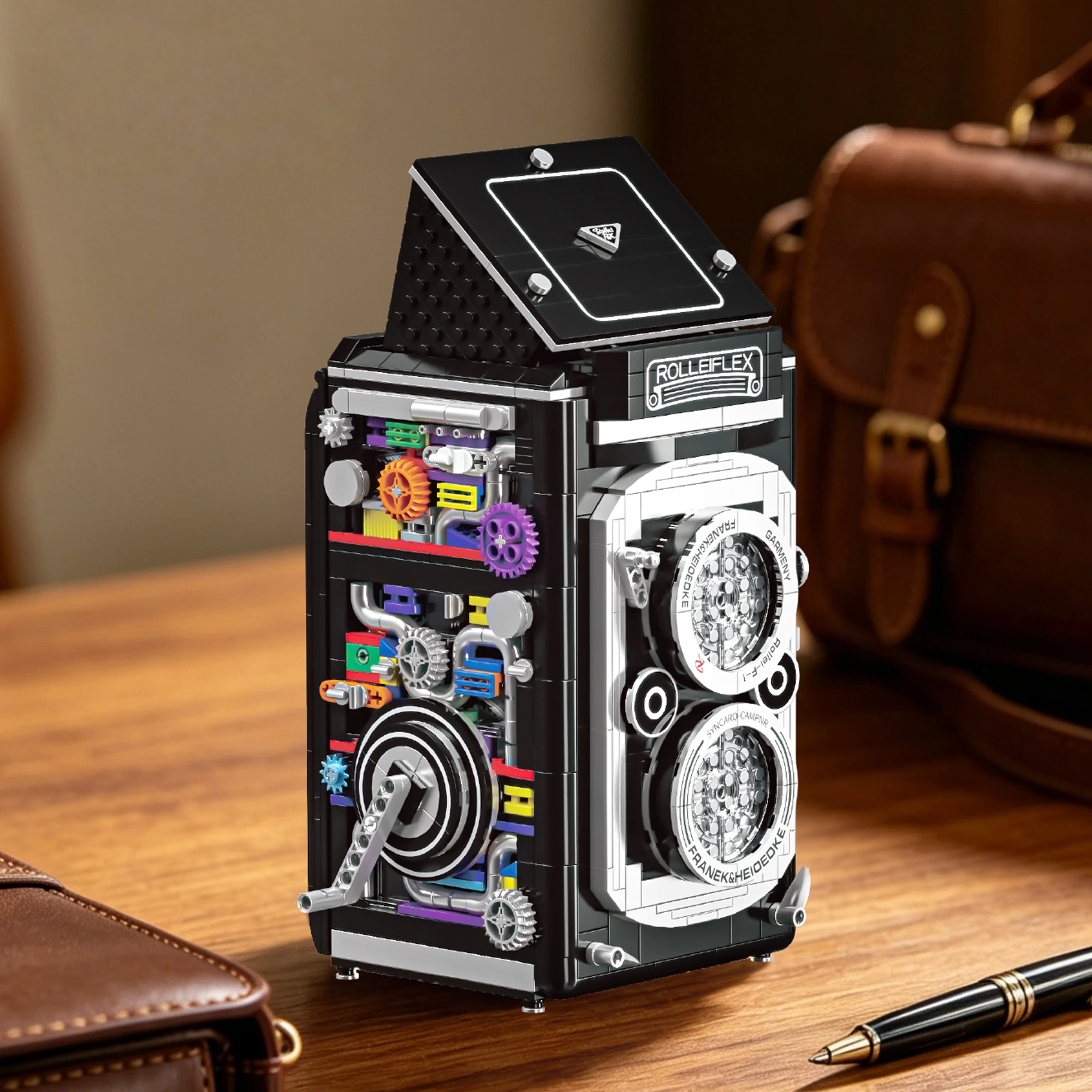 

Retro camera building block toy set, creative photography series building block model, suitable for gifting