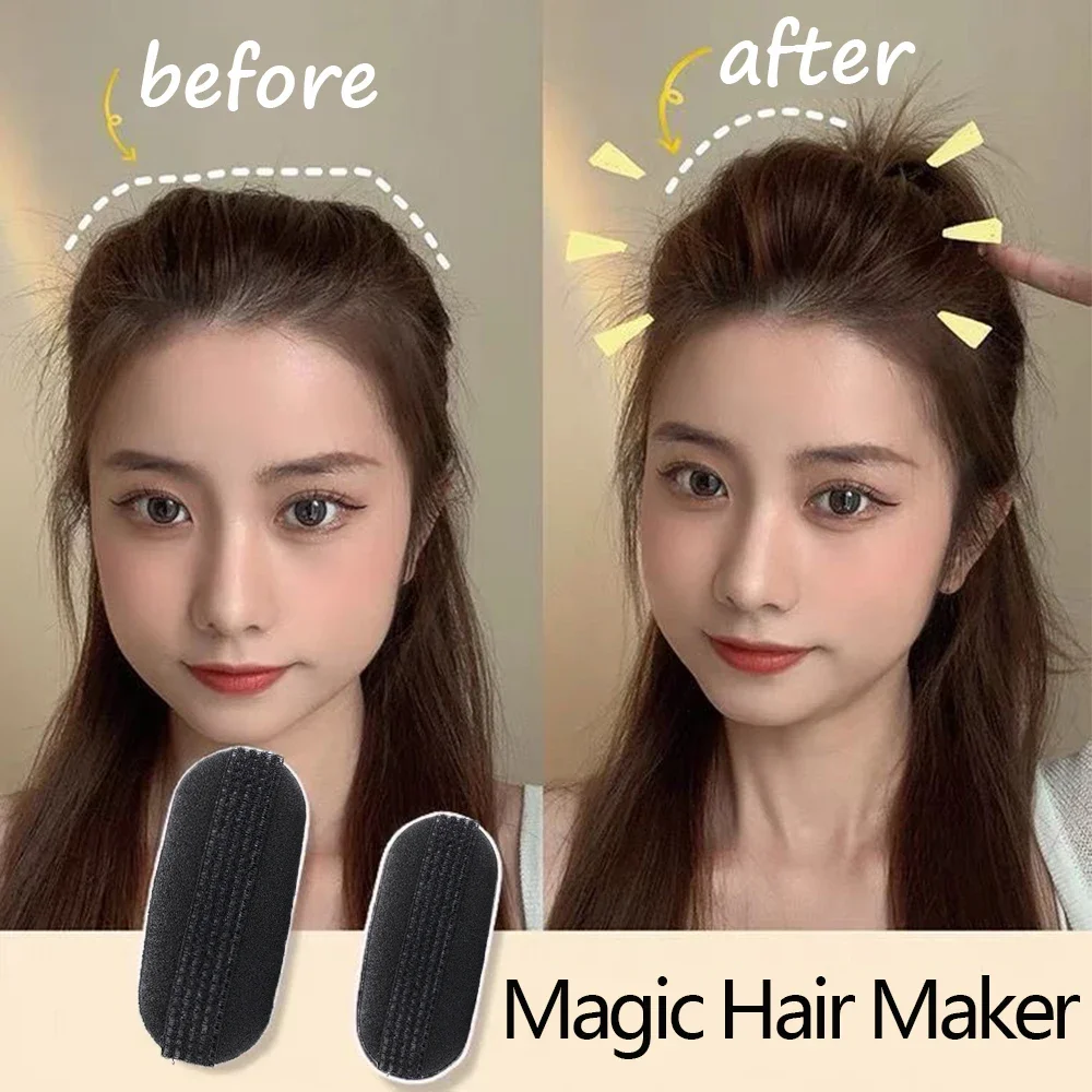 Ladies Breathable Fluffy Hair Clips Invisible Hair Pads Root Pads Sponge Professional Makeup Comb Princess Hair Styling Tools