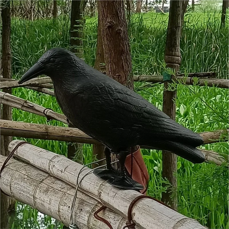 Simulation Black Crow Raven Bird Repellent Pest Control PigeonRepellent Garden Decoration Outdoor Decoracion Accessories 2023