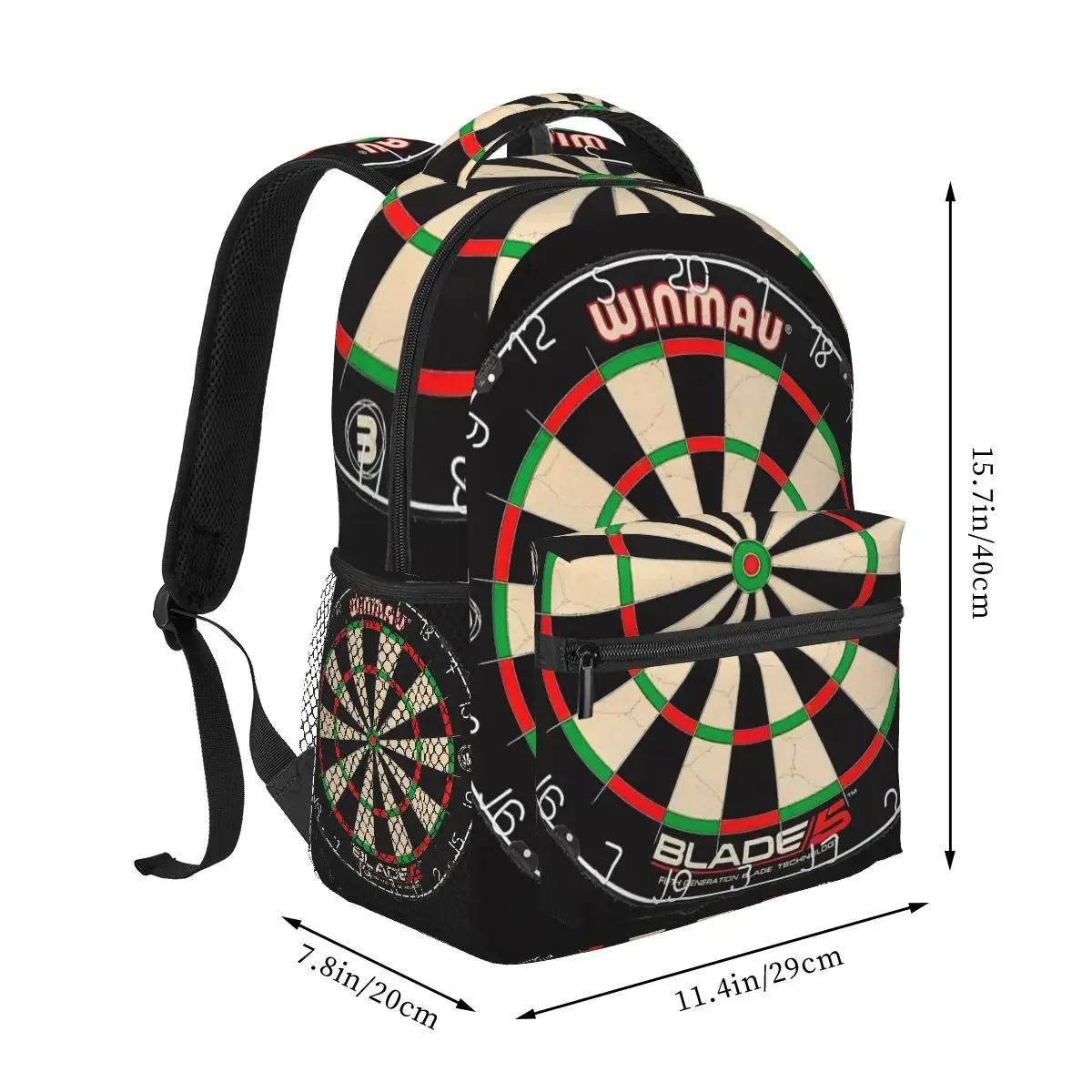 Winmau Blade 5 Dartboard Backpacks Boys Girls Bookbag Students School Bags Cartoon Travel Rucksack Shoulder Bag Large Capacity