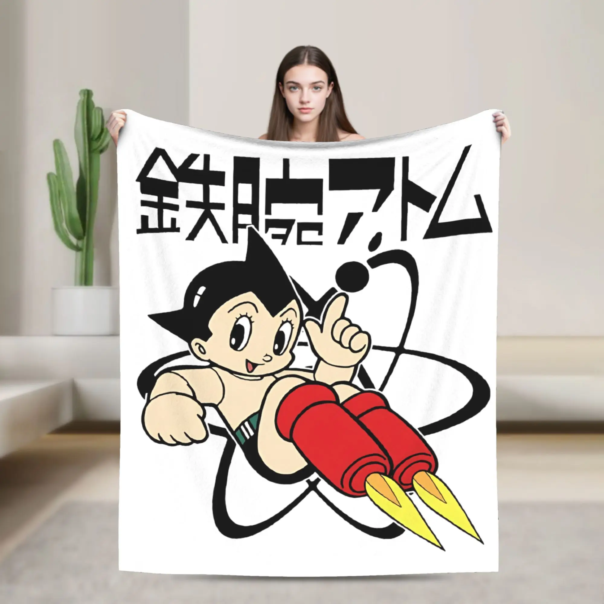 Tetsuwan Atomu Astro Boy Fleece Blankets Astroboy  Custom Throw Blanket for Bed Sofa Couch 125*100cm Quilt