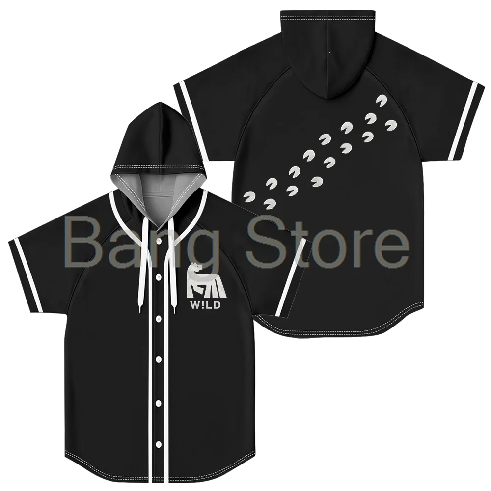 

Russ Wild Baseball Jersey Unisex Hooded Short Sleeve Shirt Casual Trendy Clothes